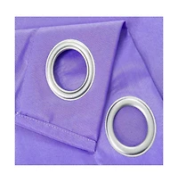Olivia Gray Gilbert Solid Single Grommet Curtain Panel Pair