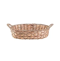 Wickerwise Seagrass Fruit Bread Basket Tray with Handles