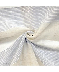 Habitat 100% Polyester Nathan Stripe Sheer Faux LinenDual Header Curtain Panel