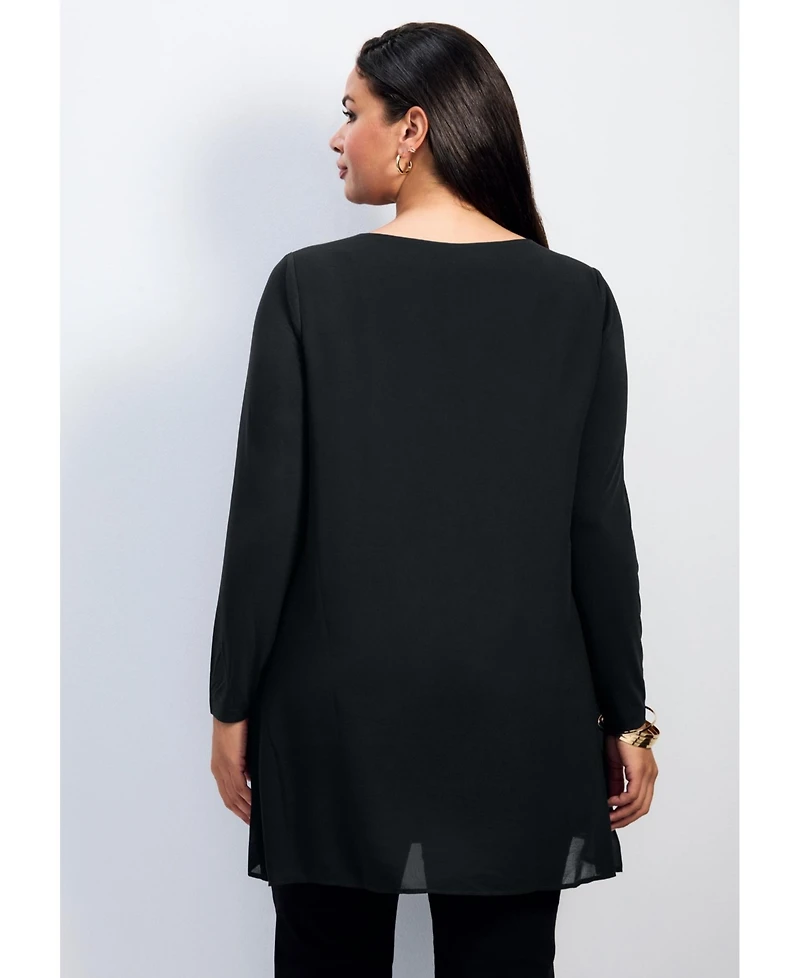 Avenue Women's Fantasia Overlay Chain Tunic