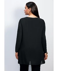 Avenue Women's Fantasia Overlay Chain Tunic