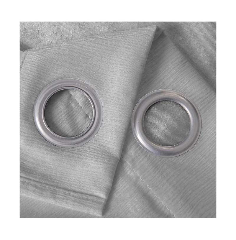 Olivia Gray Lina Matte Embossed Blackout Grommet Single Panel