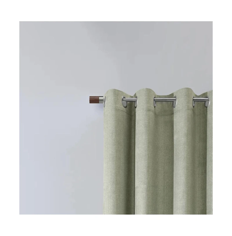 Thermaplus Paris 100% Blackout Window Treatment Grommet Curtain Panel for Bedroom Livingroom 52" x 108" Taupe