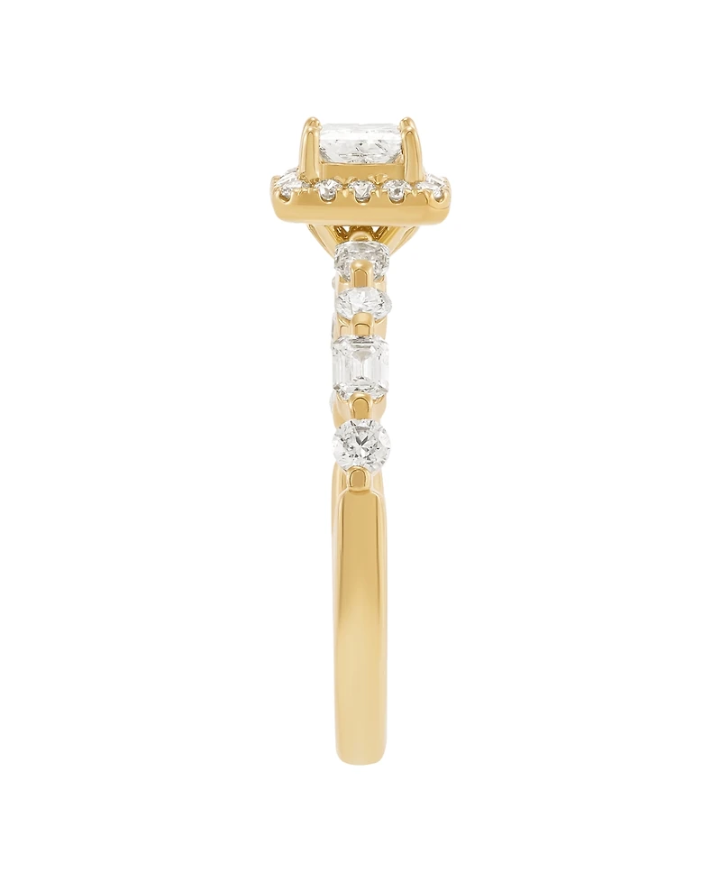 Macy's Diamond Halo Ring (1 ct. t.w.) in 18k Yellow Gold