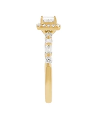 Macy's Diamond Halo Ring (1 ct. t.w.) in 18k Yellow Gold