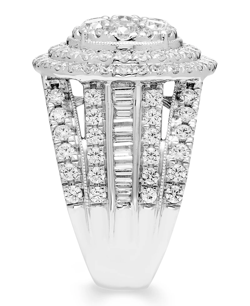Macy's Diamond Cluster Halo Ring (3 ct. t.w.) in 14k White Gold
