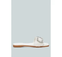 London Rag Womens Hazbin Diamante Flat