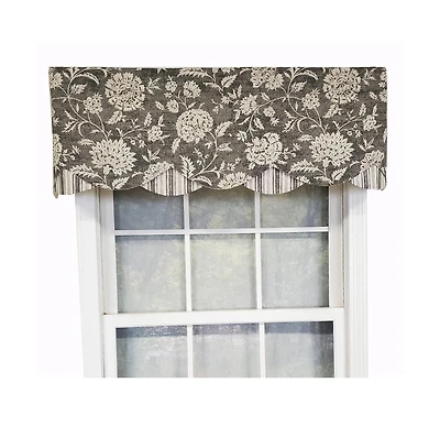 Rlf Home Luxurious Modern Design Classic Basanti Petticoat Style Window Valance 50" x 15" Metal