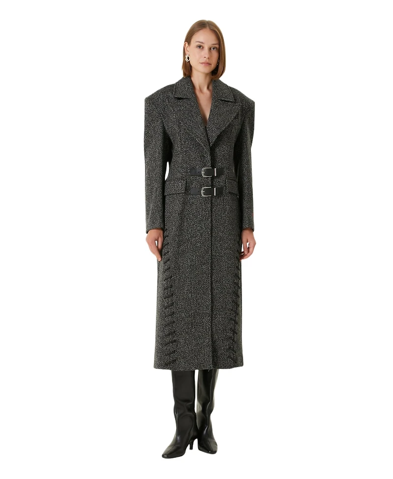 Pcfg Women's Wool-Cashmere Blend Long Overcoat