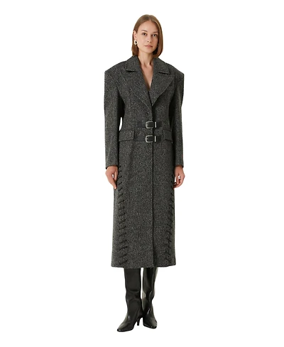 Pcfg Women's Wool-Cashmere Blend Long Overcoat