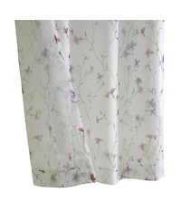 Habitat 100% Polyester Hazel Sheer Faux Linen Floral Grommet Curtain Panel 52" x 63" in Pink