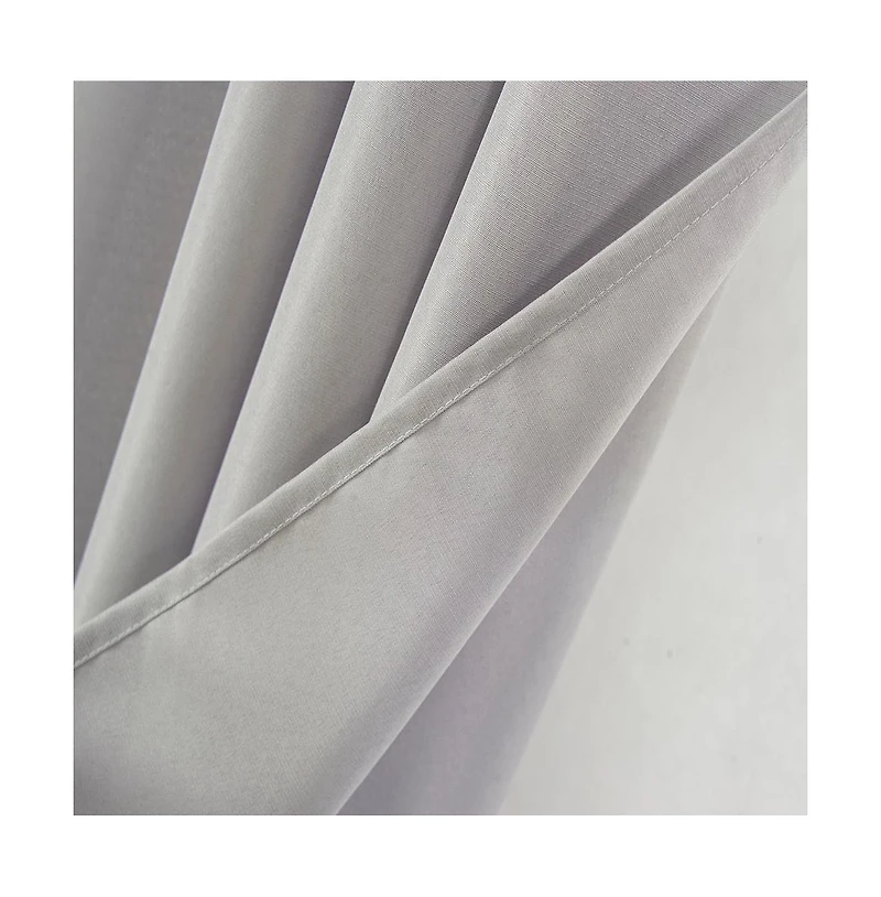 Olivia Gray Gilbert Solid Single Grommet Curtain Panel Pair - 54x84