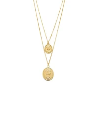 by Adina Eden Lira Gold Plated Coin Pendant Necklace