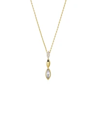 by Adina Eden Cubic Zirconia Pave Marquise Stone Drop Necklace