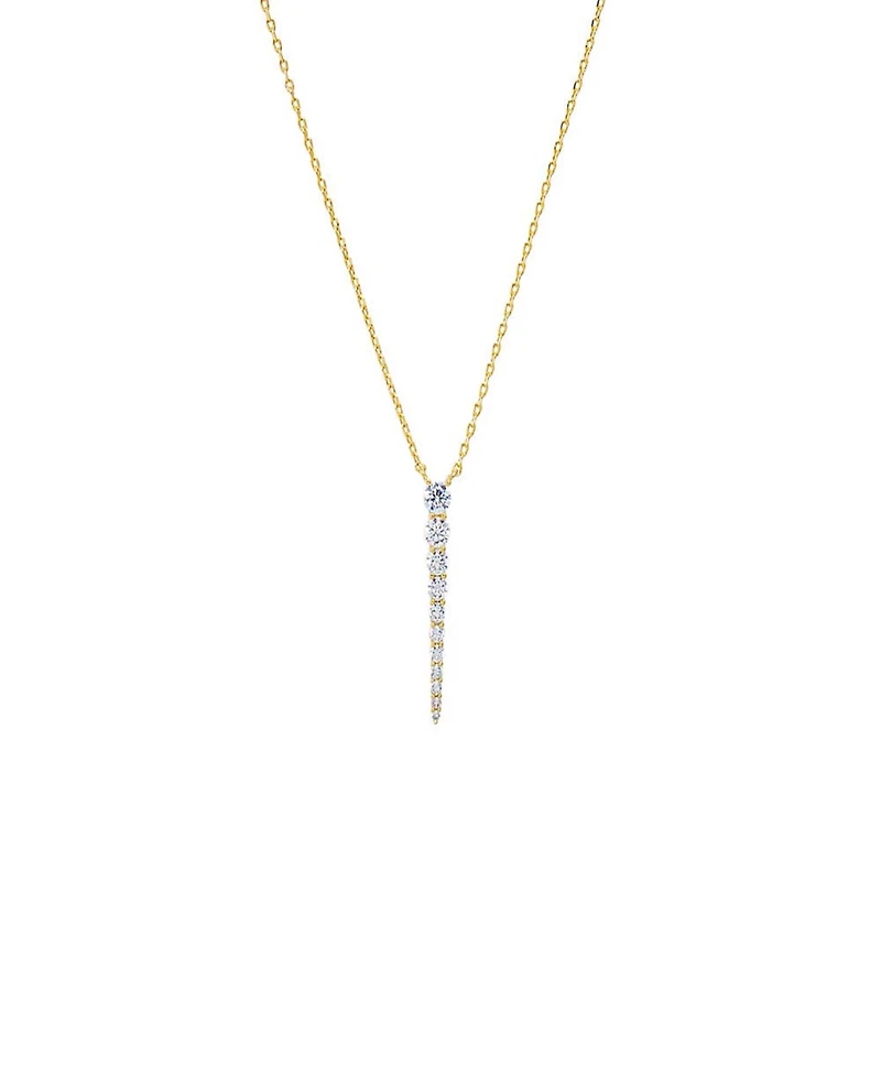 by Adina Eden Graduated Gold Plated Tennis Drop Necklace