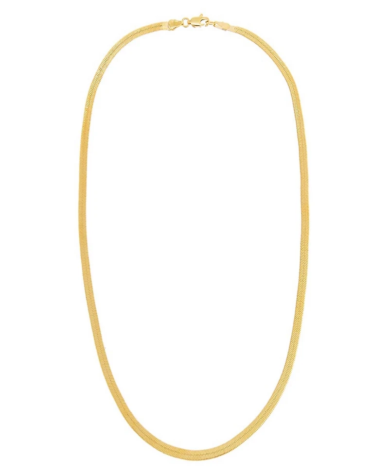 by Adina Eden Herringbone Gold Plated Chain Necklace