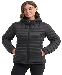 Hawke & Co. Women's Packable Quilted Hooded Puffer Jacket