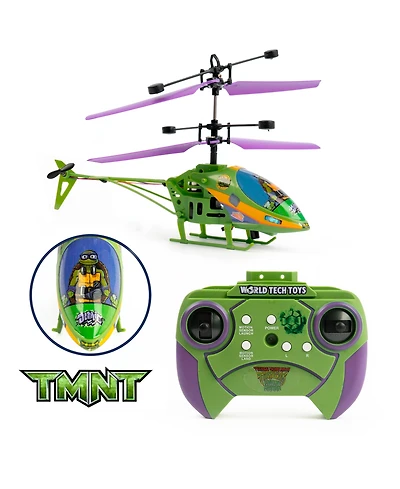 World Tech Toys Teenage Mutant Ninja Turtles Mutant Mayhem Donatello 2CH Ir Helicopter