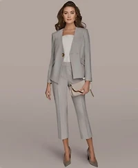 Donna Karan New York Womens One Button Blazer Straight Leg Pants