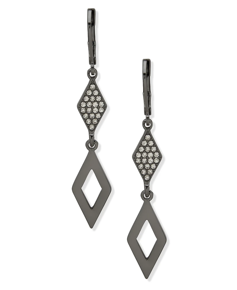 Karl Lagerfeld Paris Crystal Stone Double Drop Earrings