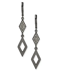Karl Lagerfeld Paris Crystal Stone Double Drop Earrings