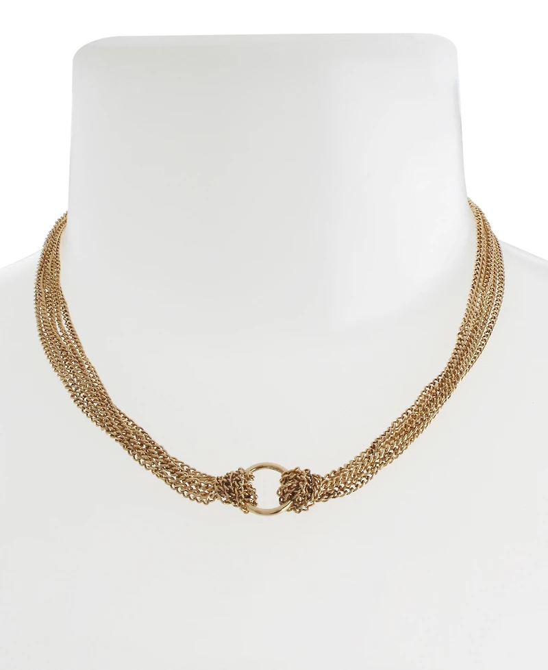 Steve Madden Gold Knot Layered Chain Necklace