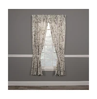 Ellis Curtain Abigail 100 Percent High Quality 2-Piece Window Rod Pocket Panel Pairs With 2 Tie Backs