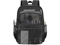 Batfox Mesh Backpack Heavy Duty, See Through School Backpack Transparent Bookbag for Swimming, Beach, Sports, Work