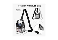 Batfox Clear Backpack Purse Crossbody Fanny Pack Clear Bag for Women