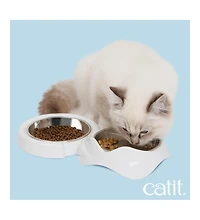 Catit Pixi Double Dish White extra bowl