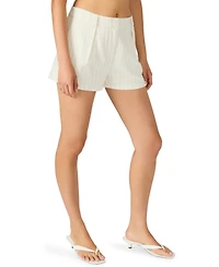 Steve Madden Women's Minette Mid-Rise Pleated Shorts