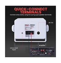 Pyle 5.25” 2-Way Bluetooth Indoor/Outdoor Speaker System (PDWRBT56WT.1)