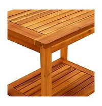 Coffee Table 19.7"x13.8"x17.7" Solid Acacia Wood