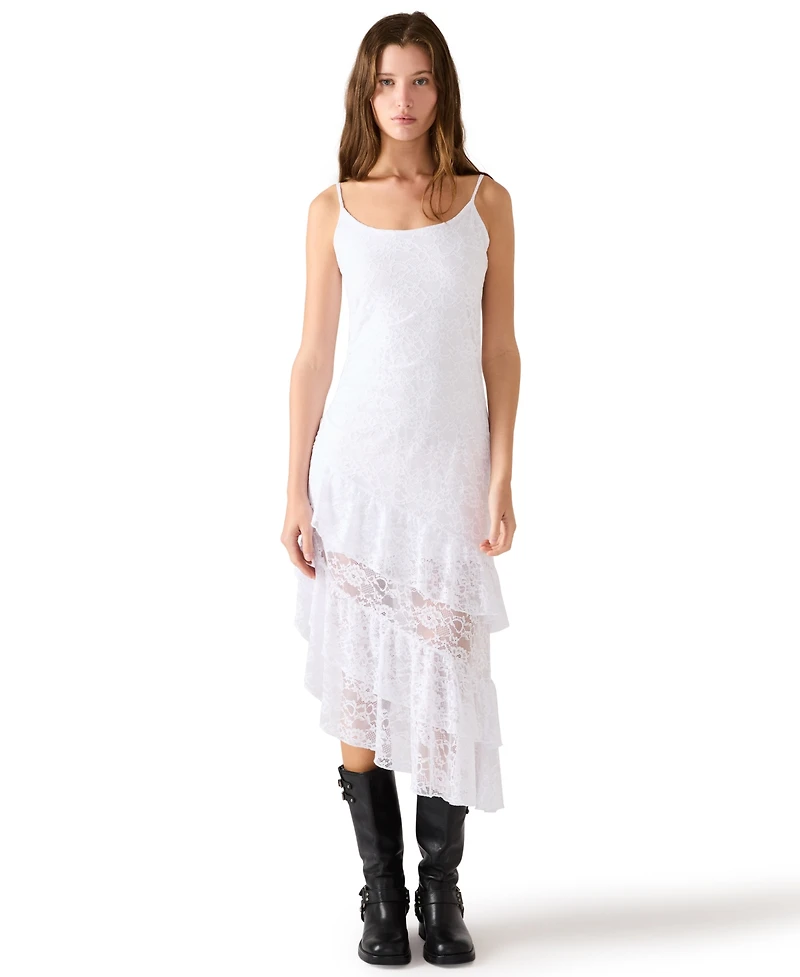 Steve Madden Women's Lorene Collarless Fit-and-Flare Dress