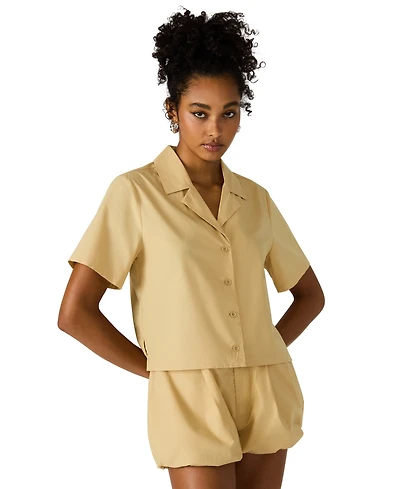 Steve Madden Women's Sandra Collared Button Front Top