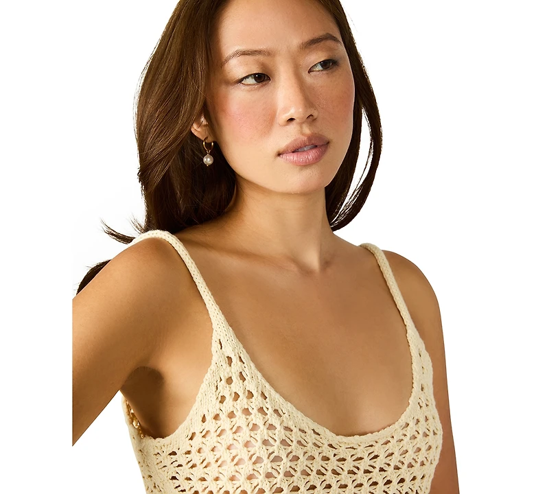 Steve Madden Women's Aidyn Crochet Pull-On Tank Top