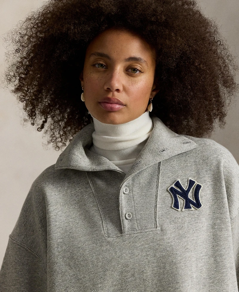 Polo Ralph Lauren Women's Vintage-Inspired Yankees Long Sleeve Pull-On Sweatshirt