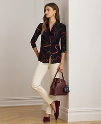 Lauren Ralph Women's Belting Print Shirt