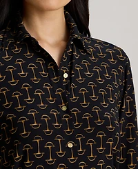 Lauren Ralph Women's Geo Print Shirt