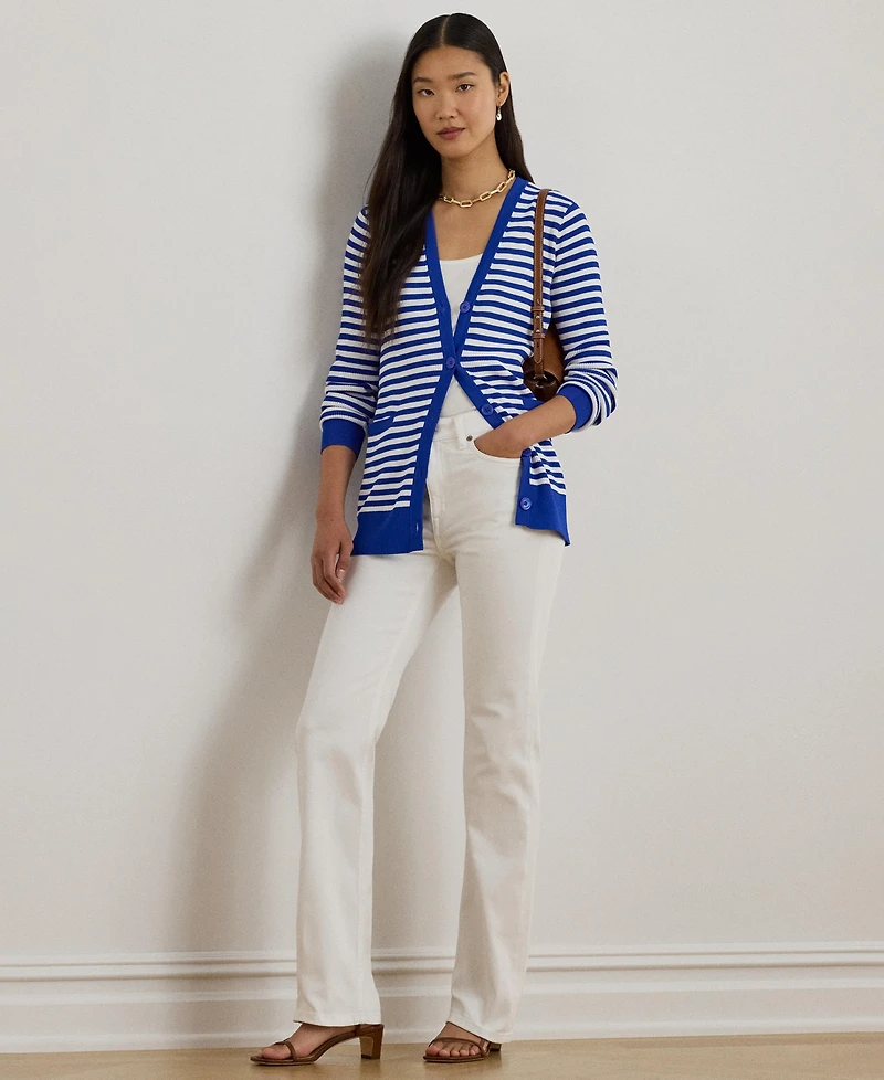 Lauren Ralph Women's Long-Sleeve V-Neck Cardigan