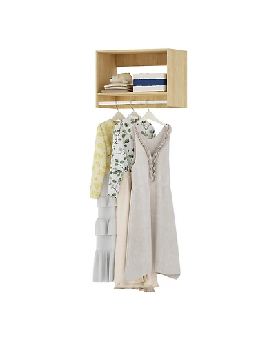 Lovmor Mdf Wood Shelf Tall Hanging Closet Unit