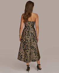 Donna Karan New York Women's Strapless Fit and Flare Midi Dress