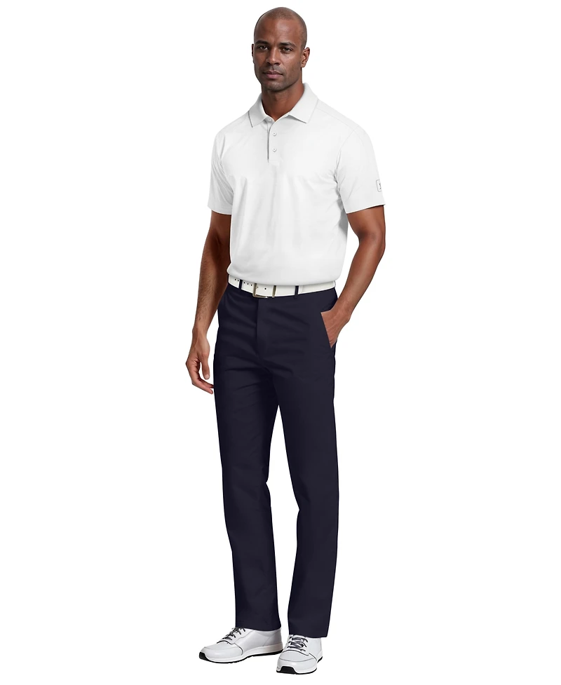 Pga Tour Men's Solid Cooling Texture Polo Shirt