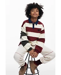 Desigual Boys's Long Sleeve Striped Polo