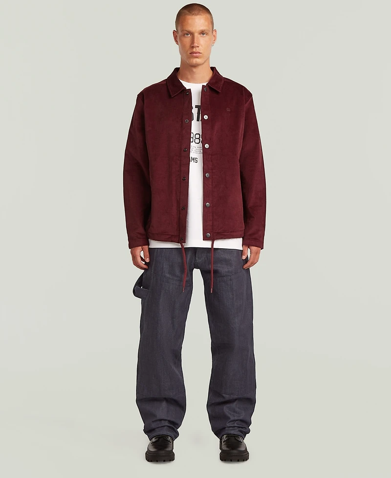 G-Star Raw Men's Straight-Fit Collared Corduroy Jacket