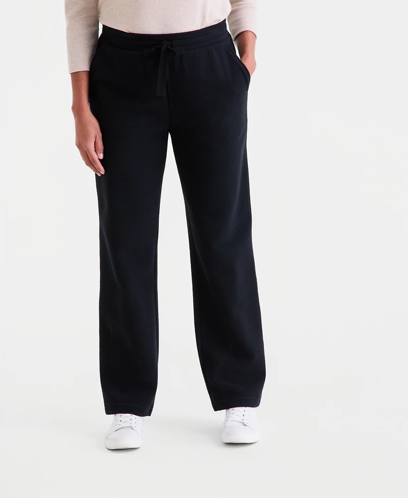 Style & Co Petite Ottoman-Stitched Drawstring Pants, Macy's Exclusive