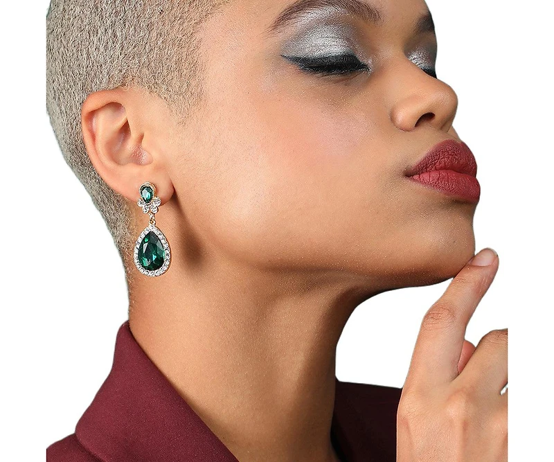 Sohi Women's Stone Drop Earrings