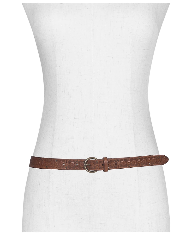 Frye Women's 20MM Tooling Stud Belt