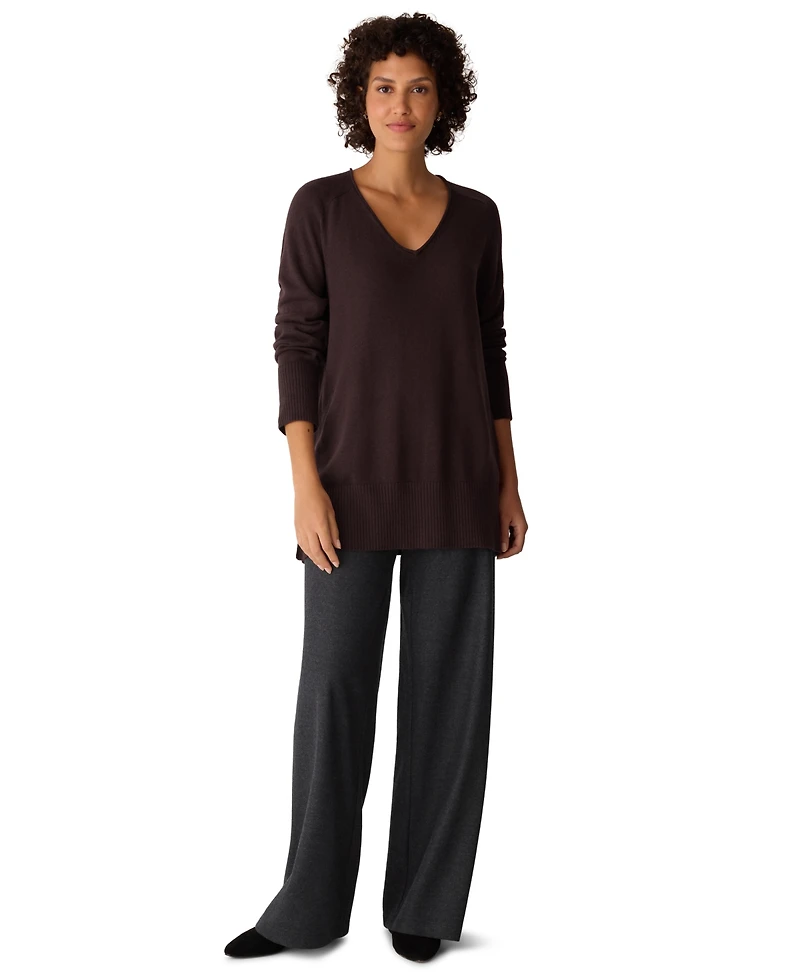Eileen Fisher Women's V-Neck Long-Sleeve Sweater