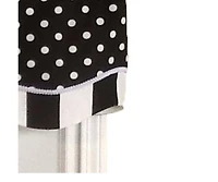 Rlf Home-Glory Dotty Style High Quality 3" Rod Pocket Valance 50" X 16" Black by Rlf Home